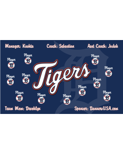 Tigers Major League 13oz Vinyl Team Banner DIY Live Designer