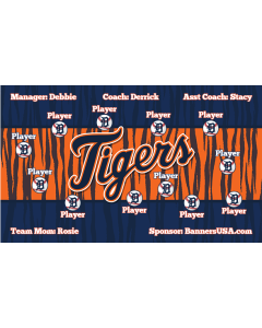 Tigers Major League 13oz Vinyl Team Banner DIY Live Designer