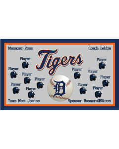 Tigers Major League 13oz Vinyl Team Banner DIY Live Designer