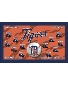 Tigers Major League 13oz Vinyl Team Banner DIY Live Designer