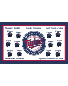 Twins Major League 13oz Vinyl Team Banner DIY Live Designer