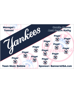 Yankees Major League 13oz Vinyl Team Banner DIY Live Designer