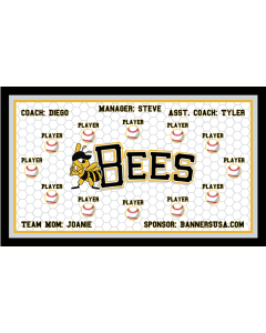Bees Minor League Vinyl Team Banner Live Designer