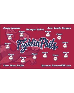 Fightin Phils Minor League Vinyl Team Banner Live Designer