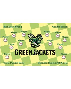 Green Jackets Minor League 13oz Vinyl Team Banner DIY Live Designer