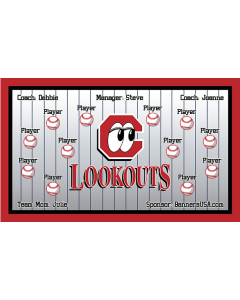 Lookouts Minor League 13oz Vinyl Team Banner DIY Live Designer