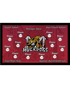Muckdogs Minor League 13oz Vinyl Team Banner DIY Live Designer
