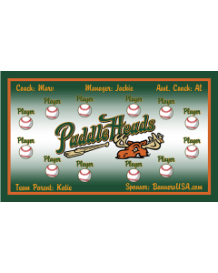 Paddle Heads Minor League 13oz Vinyl Team Banner DIY Live Designer