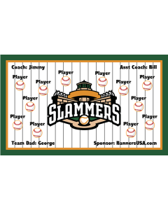 Slammers Minor League 13oz Vinyl Team Banner DIY Live Designer