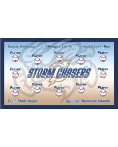 Storm Chasers Minor League 13oz Vinyl Team Banner DIY Live Designer
