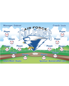 Air Force Falcons College 13oz Vinyl Team Banner DIY Live Designer