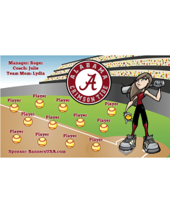 Alabama Crimson Tide College 13oz Vinyl Team Banner DIY Live Designer