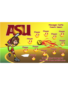 Arizona State Sun Devils College 13oz Vinyl Team Banner DIY Live Designer