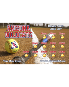 Arizona Wildcats College 13oz Vinyl Team Banner DIY Live Designer