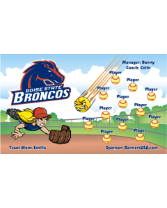Boise State Broncos College 13oz Vinyl Team Banner DIY Live Designer