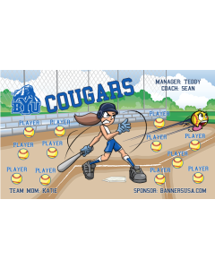 BYU Cougars College 13oz Vinyl Team Banner DIY Live Designer