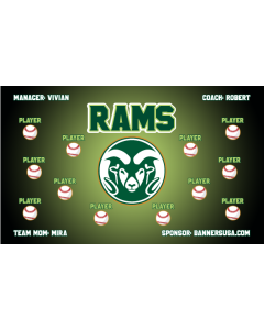 Colorado State Rams College 13oz Vinyl Team Banner DIY Live Designer