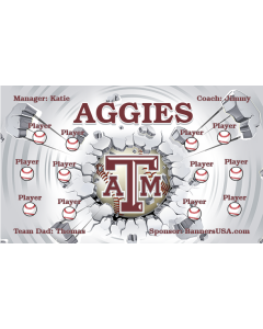 Texas A&M Aggies College 13oz Vinyl Team Banner DIY Live Designer