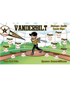 Vanderbilt Commodores College 13oz Vinyl Team Banner DIY Live Designer