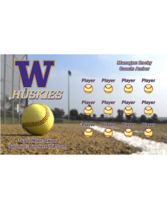 Washington Huskies College 13oz Vinyl Team Banner DIY Live Designer