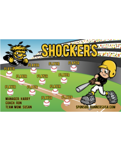 Wichita State Shockers College 13oz Vinyl Team Banner DIY Live Designer