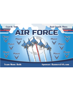 Air Force Soccer 13oz Vinyl Team Banner E-Z Order