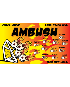 Ambush Soccer Vinyl Team Banner E-Z Order