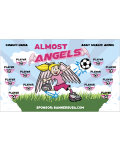Almost Angels Soccer 13oz Vinyl Team Banner E-Z Order