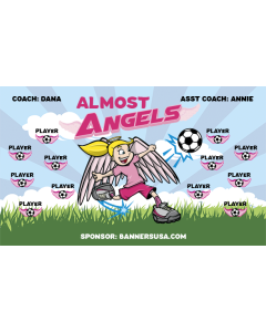 Almost Angels Soccer 13oz Vinyl Team Banner E-Z Order