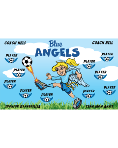 Blue Angels Soccer Vinyl Team Banner E-Z Order