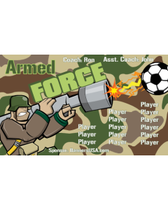 Armed Force Soccer Vinyl Team Banner E-Z Order