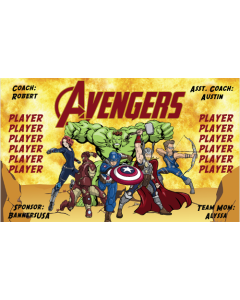 Avengers Soccer Vinyl Team Banner E-Z Order