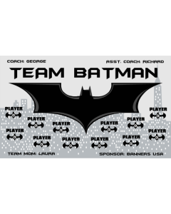 Team Batman Soccer 13oz Vinyl Team Banner E-Z Order