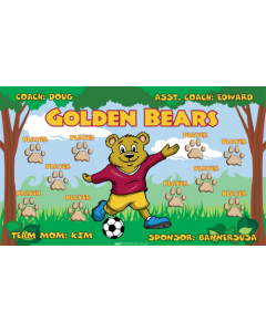Golden Bears Soccer 13oz Vinyl Team Banner E-Z Order