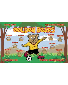 Golden Bears Soccer 13oz Vinyl Team Banner E-Z Order