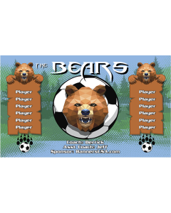 Bears Soccer 13oz Vinyl Team Banner E-Z Order