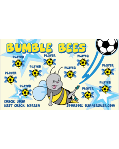 Bumble Bees Soccer 13oz Vinyl Team Banner E-Z Order