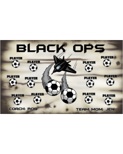 Black Ops Soccer 13oz Vinyl Team Banner E-Z Order