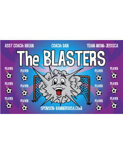 Blasters Soccer 13oz Vinyl Team Banner E-Z Order