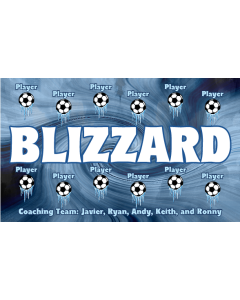 Blizzard Soccer 13oz Vinyl Team Banner E-Z Order