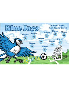 Blue Jays Soccer 13oz Vinyl Team Banner E-Z Order