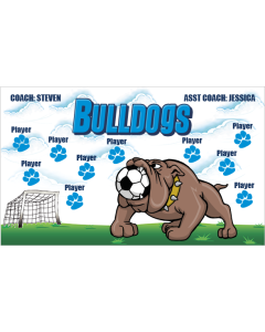 Bulldogs Soccer 13oz Vinyl Team Banner E-Z Order