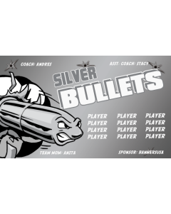 Silver Bullets Soccer 13oz Vinyl Team Banner E-Z Order