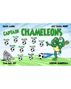 Captain Chameleons Soccer 13oz Vinyl Team Banner E-Z Order