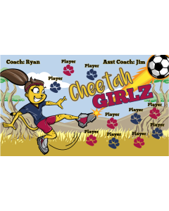 Cheetah Girlz Soccer 13oz Vinyl Team Banner E-Z Order