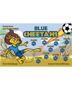 Blue Cheetahs Soccer 13oz Vinyl Team Banner E-Z Order