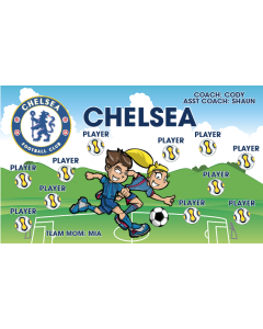 Chelsea Soccer 13oz Vinyl Team Banner E-Z Order