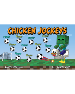 Chicken Jockeys Soccer 13oz Vinyl Team Banner E-Z Order