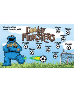 Cookie Monsters Soccer 13oz Vinyl Team Banner E-Z Order