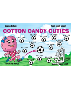 Cotton Candy Cuties Soccer 13oz Vinyl Team Banner E-Z Order